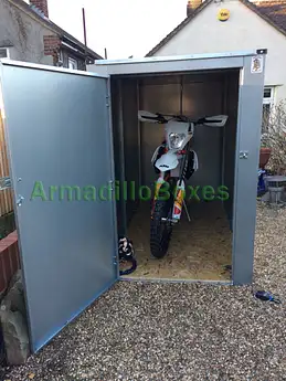 Motorcycle storage shed