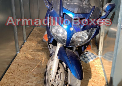 Yamaha FJR 1300 Fatboy slim Armadilloboxes Secure motorcycle shed